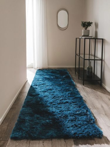 Shaggy rug Whisper Blue 80x300 cm