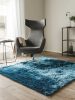 Shaggy rug Whisper Blue 150x150 cm