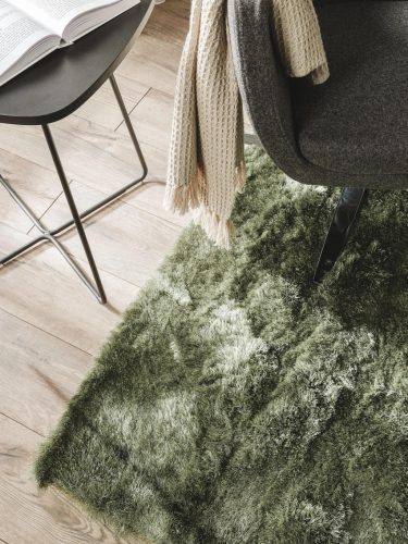 Shaggy rug Whisper Green 200x200 cm