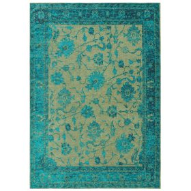 Flat Weave Rug Frencie Turquoise 160x235 cm