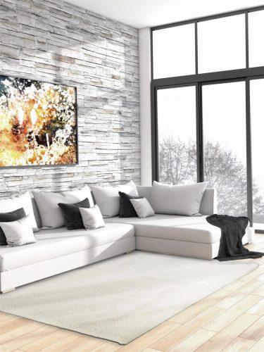 Shaggy rug Cosy White 80x150 cm