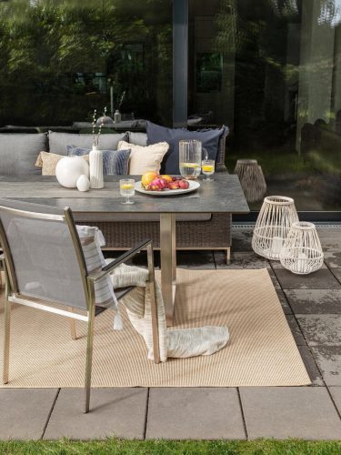 In- & Outdoor Rug Metro Beige 15x15 cm Sample