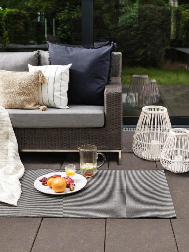 In- & Outdoor Runner Metro Black 80x240 cm