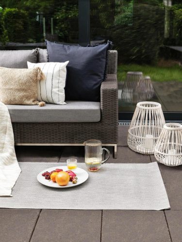 In- & Outdoor Runner Metro Light Grey 80x240 cm