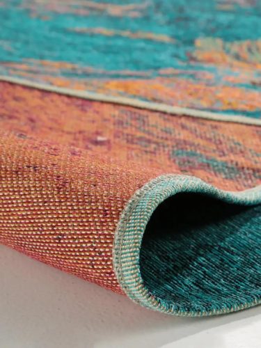 Flat Weave Rug Stay Turquoise 75x165 cm