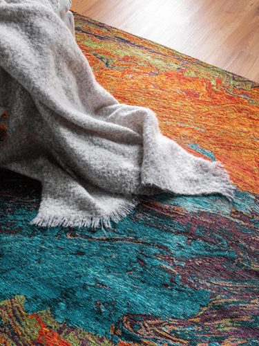 Flat Weave Rug Stay Turquoise 155x235 cm