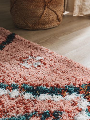 Shaggy rug Gobi Rose 15x15 cm Sample