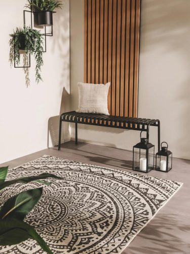 In- & Outdoor Rug Cleo White/Black 80x150 cm