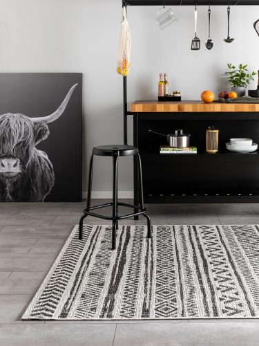 In- & Outdoor Rug Cleo White/Black 160x230 cm