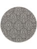 In- & Outdoor Round Rug Cleo White/Black ø 120 cm round
