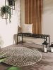 In- & Outdoor Round Rug Cleo White/Black ø 120 cm round