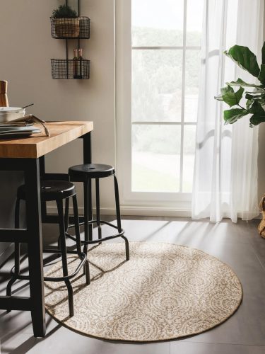 In- & Outdoor Round Rug Cleo Cream/Beige ø 120 cm round