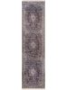 Nyomott mintás szőnyeg Siljan Grey/Turquoise 80x300 cm