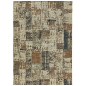 Flat Weave Rug Frencie Beige/Blue 80x165 cm