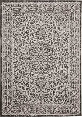 Kül- és beltéri szőnyeg Cleo White/Black 15x15 cm