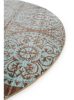 Visconti szőnyeg Brown/Turquoise o 180 cm rund