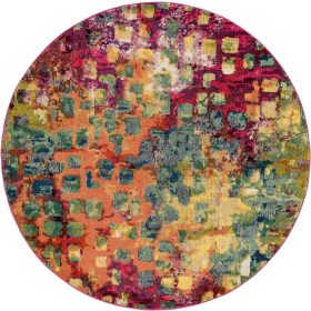 Rug Casa Multicolour ø 120 cm round