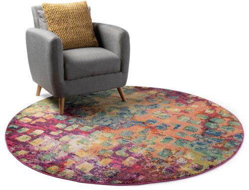 Rug Casa Multicolour ø 120 cm round