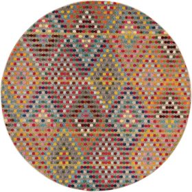 Rug Casa Multicolour ø 120 cm round