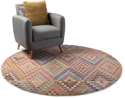 Rug Casa Multicolour ø 120 cm round