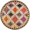 Rug Casa Multicolour/Beige ø 120 cm round