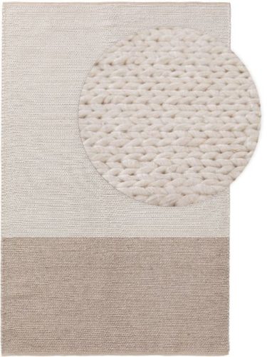 Gyapjúszőnyeg Uno Cream/Grey 15x15 cm Mintadarab