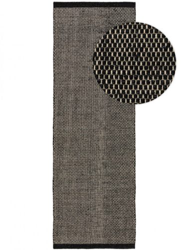 Gyapjú szőnyeg Rocco Fekete/Fehér 15x15 cm Sample