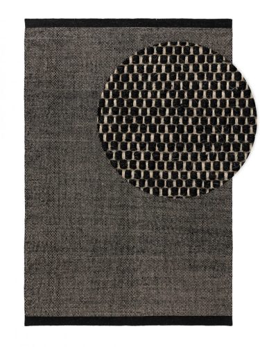 Gyapjú szőnyeg Rocco Fekete/Fehér 140x200 cm