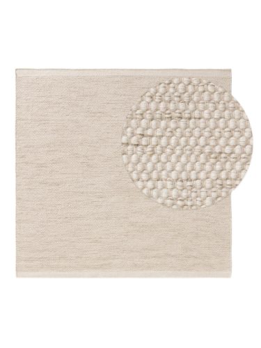 Wool Rug Rocco Cream 200x200 cm