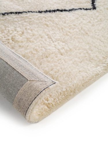 Wool Rug Berber Cream 80x150 cm