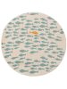 Kids rug Fabius Beige/Blue ø 120 cm round