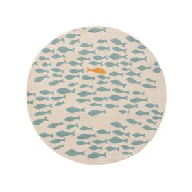 Kids rug Fabius Beige/Blue ø 120 cm round