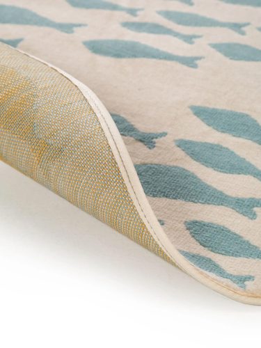 Kids rug Fabius Beige/Blue ø 120 cm round