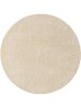 Round Wool Rug Berber Cream ø 100 cm round