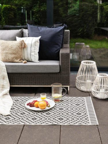 In- & Outdoor Rug Metro Black/White 80x200 cm