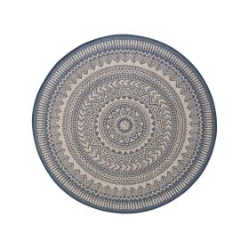 In- & Outdoor Rug Metro Blue ø 120 cm round