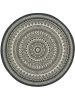 In- & Outdoor Rug Metro Black/White ø 120 cm round