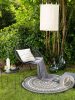 In- & Outdoor Rug Metro Black/White ø 120 cm round