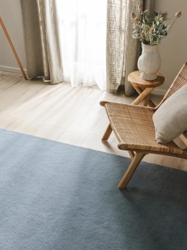 Wool Rug Bent Blue 70x140 cm