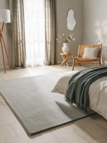 Wool Rug Bent Grey 70x140 cm