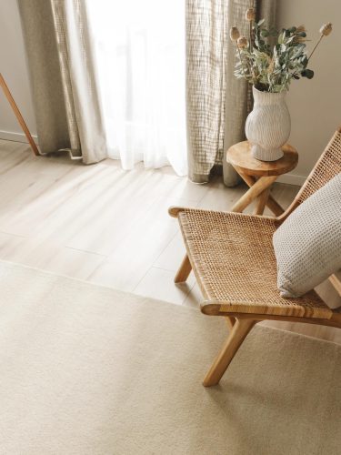 Wool Rug Bent Cream 120x170 cm