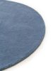 Round Wool Rug Bent Blue ø 150 cm round