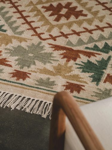 Hand Woven Kilim Zohra Green 160x230 cm