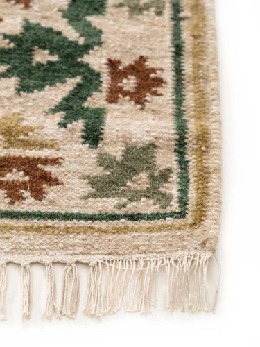 Hand Woven Kilim Zohra Green 80x200 cm