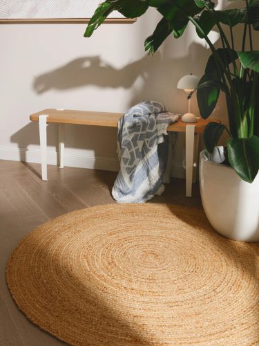 Jute Rug Jutta Light Brown ø 160 cm round
