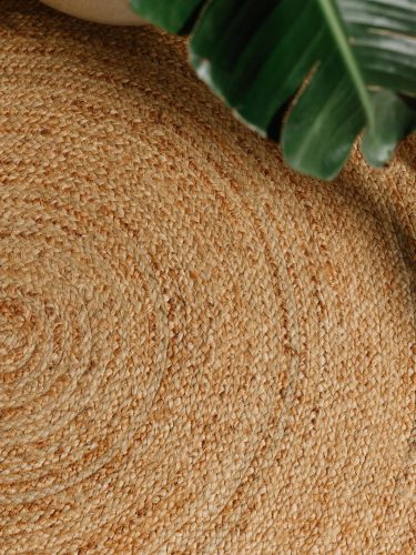 Jute Rug Jutta Light Brown ø 90 cm round