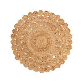 Jute Rug Jutta Light Brown ø 120 cm round