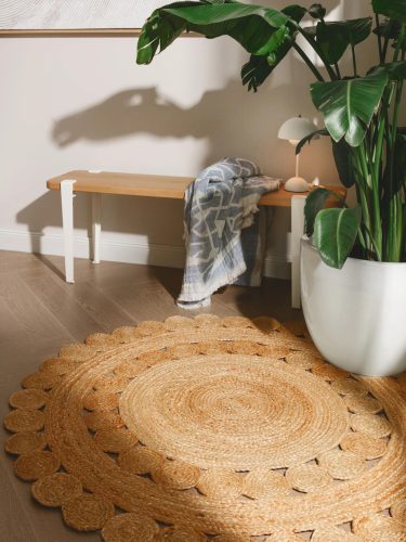 Jute Rug Jutta Light Brown ø 120 cm round