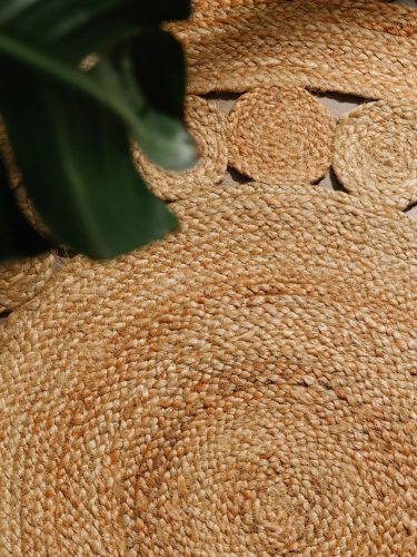 Jute Rug Jutta Light Brown ø 120 cm round