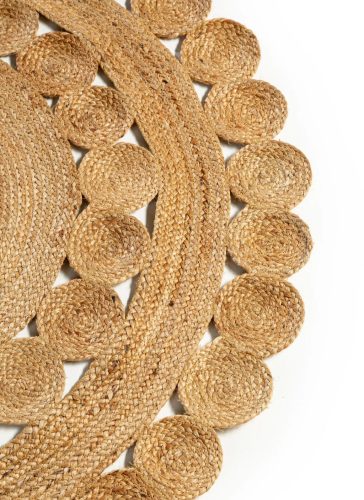 Jute Rug Jutta Light Brown ø 120 cm round
